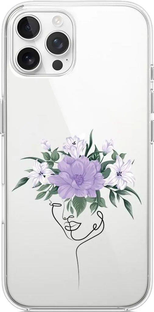 Custodia in silicone per iPhone 12 Pro Max con motivo floreale