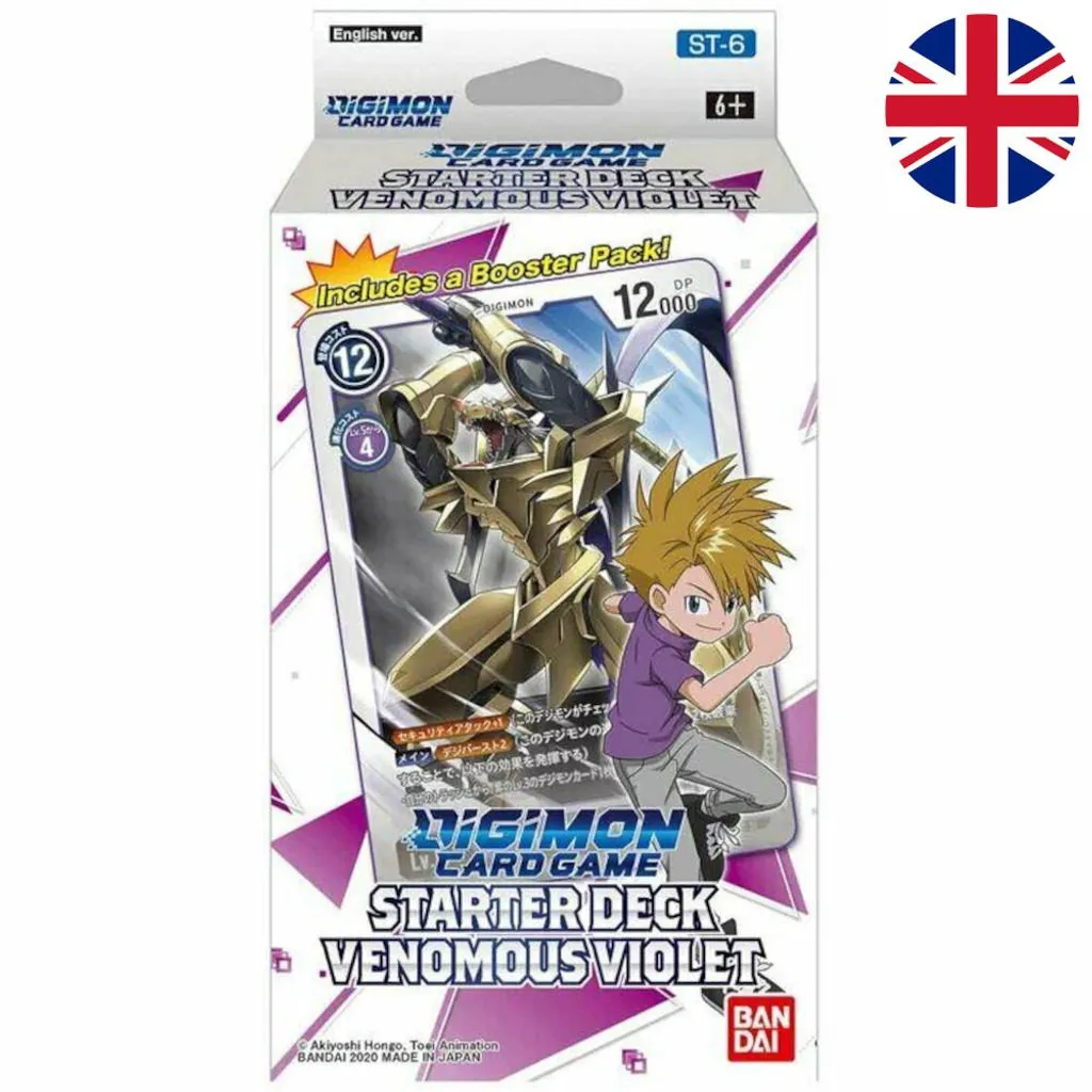 Jeu Digimon Venomous Violet ST-6 Deck Violet avec Cartes Holo et Bonus