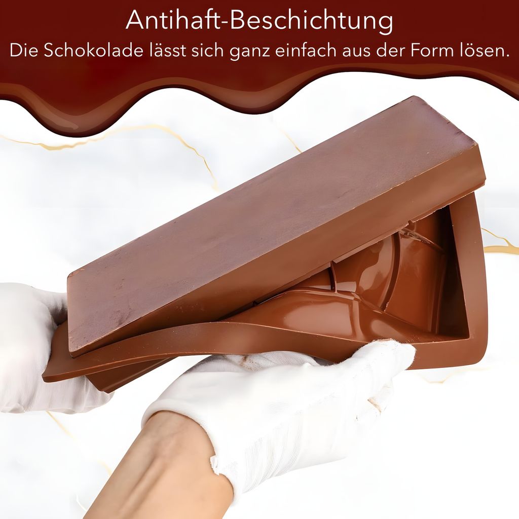 2 Stück Tiefe Schokoladenriegel-Form Aus Silikon – 3 Cm Dick, Für Gefüllte Riegel Wie Pistazien-Kataifi, Dubai-Style