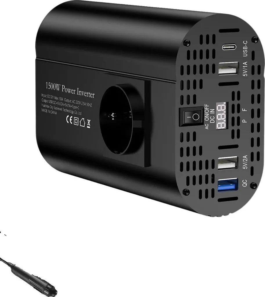 Convertisseur 12V 1500W : Finissez-en avec les Batteries Vides en Auto