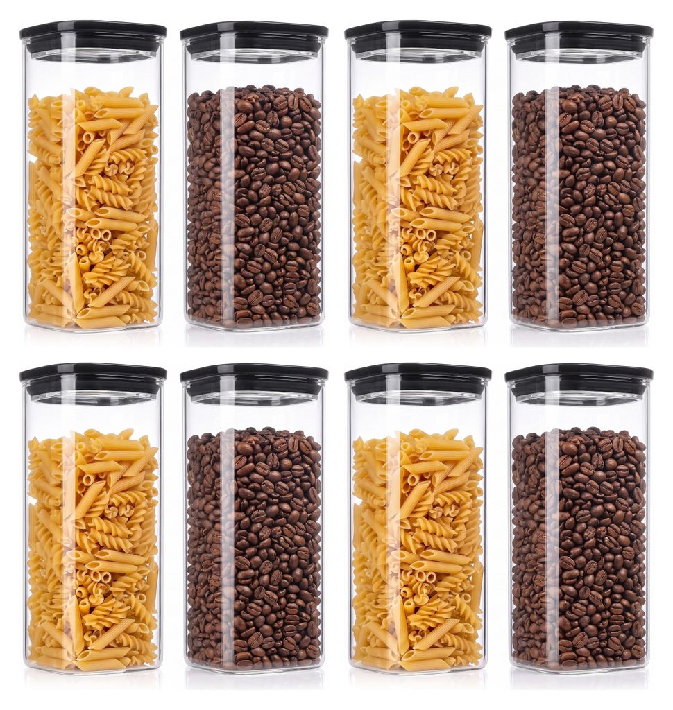 Arendo Vorratsgläser Set 8 x 1600 ml mit Glasdeckel, Produktbild 