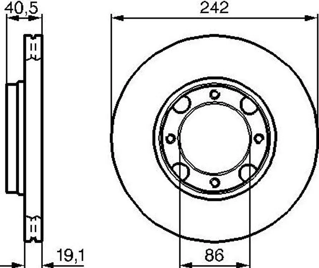 Disque de frein BOSCH 0986478674 pour Hyundai Accent Pony et S Coupé