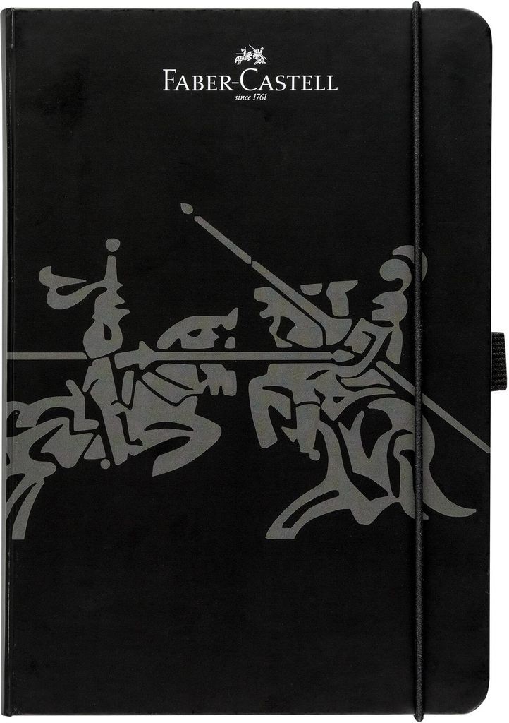 FABER-CASTELL Notizbuch DIN A5 kariert schwarz 194 Seiten