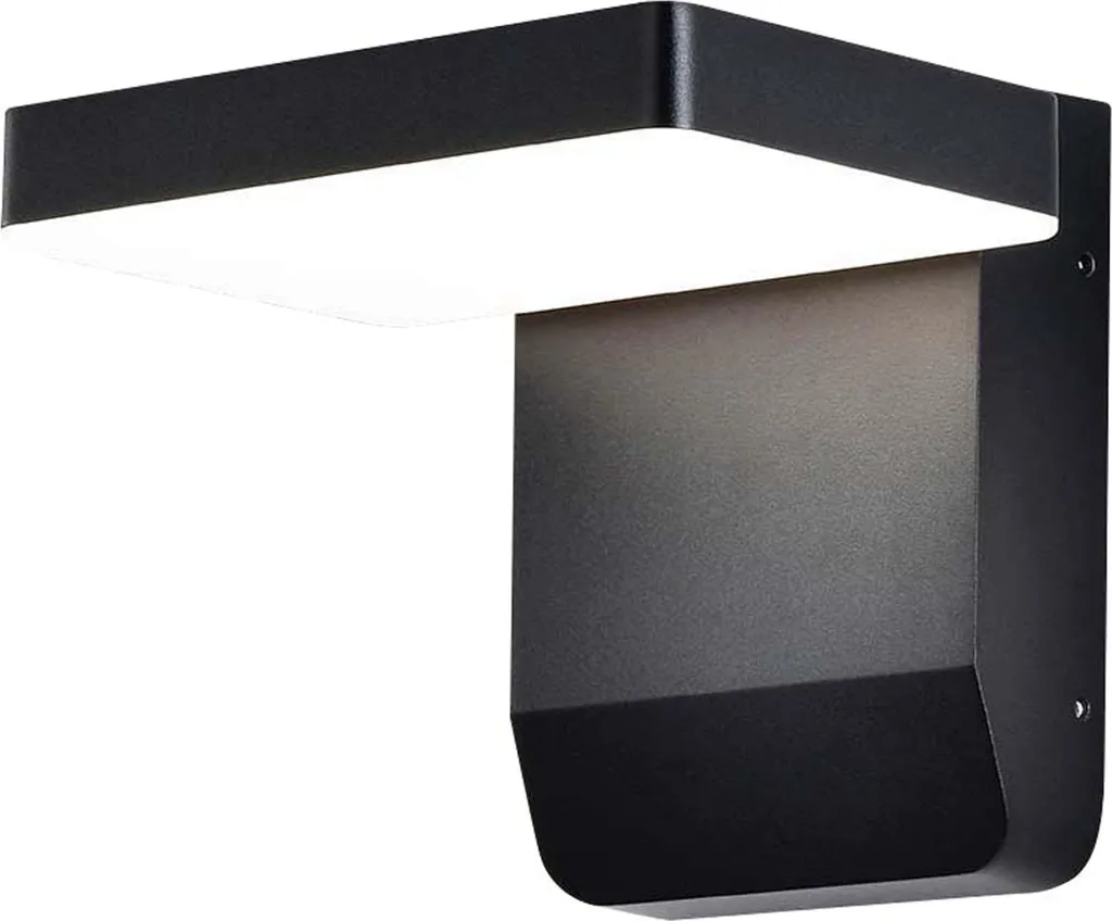 Applique murale LED anti-zones d'ombre 17W noir pour pièce sombre 2580lm