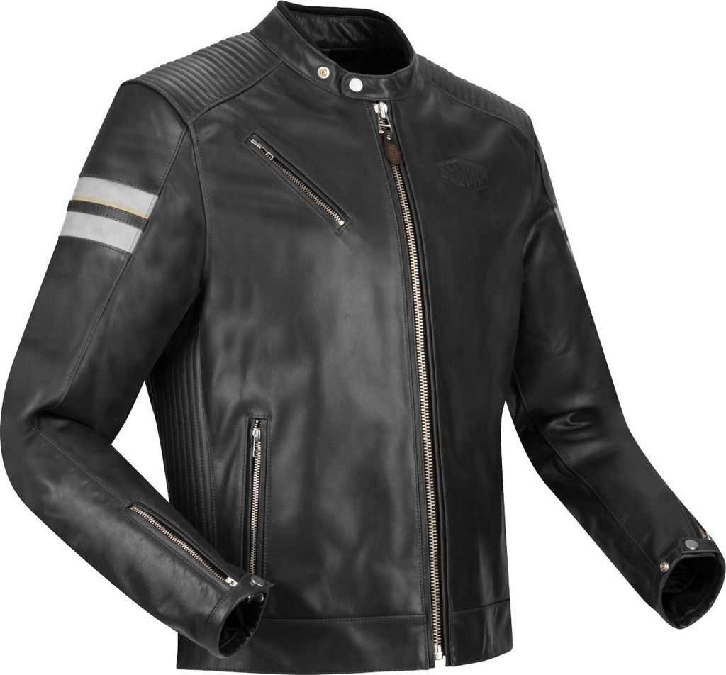 Segura Romeo Motorrad Lederjacke, schwarz/weiß, XL