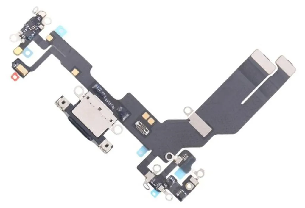 Connecteur de charge iPhone 16 noir - Nappe de remplacement port USB-C