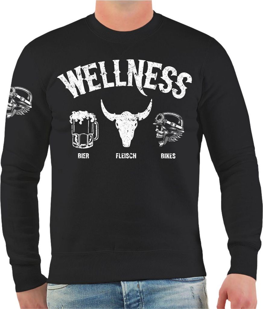 Herren Sweatshirt Wellness für Biker