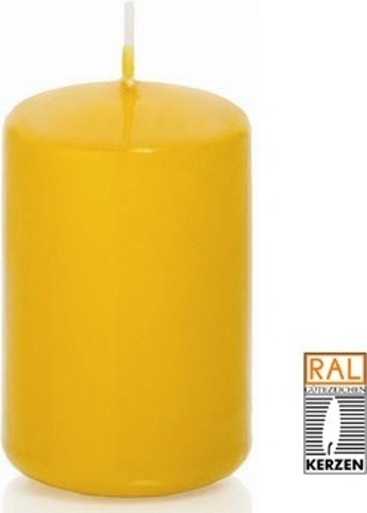 lackierte Stumpenkerzen Natur, 60/150 mm, 16 Stück