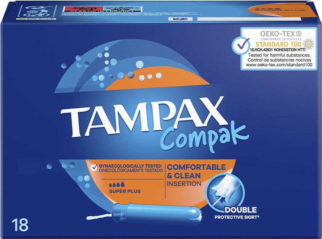 Tampax Compak Super Plus 18 Units Produktbild 