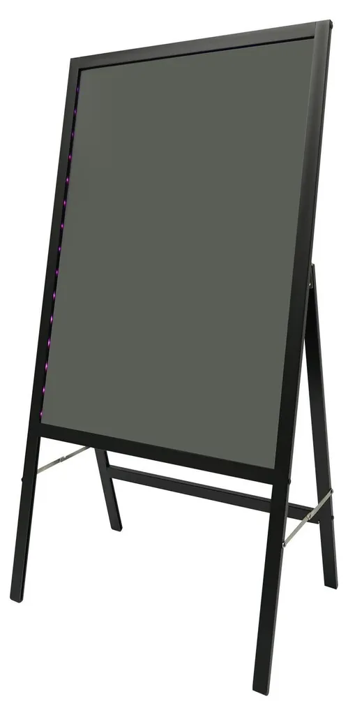 Tableau d'affichage LED extérieur 50x70cm en verre trempé avec socle
