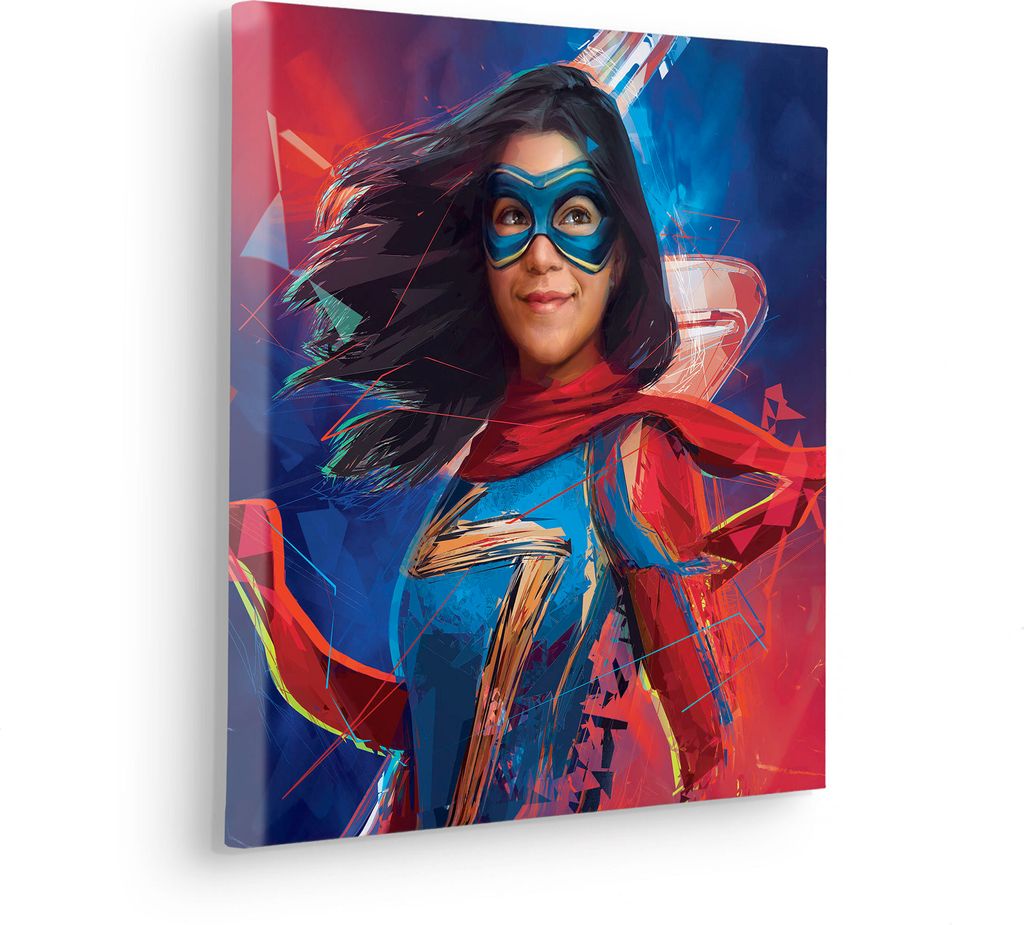 Keilrahmenbild - Miss Marvel - Größe 40 x 40 cm