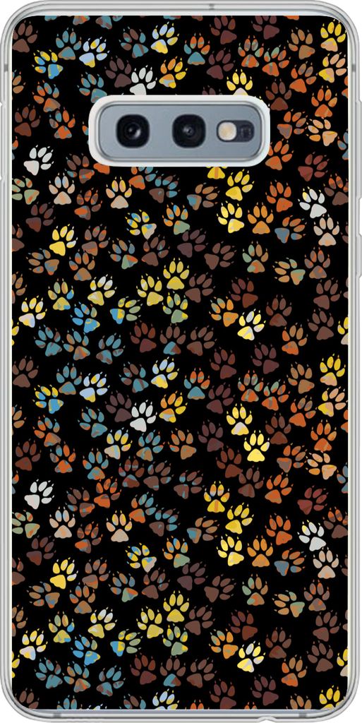 MuchoWow Handyhülle Schutzhülle Hülle für Telefoonhoesje Samsung Galaxy S10e Muster - Hunde - Pfoten - Jungen - Mädchen - Kinder - Kinder Si...