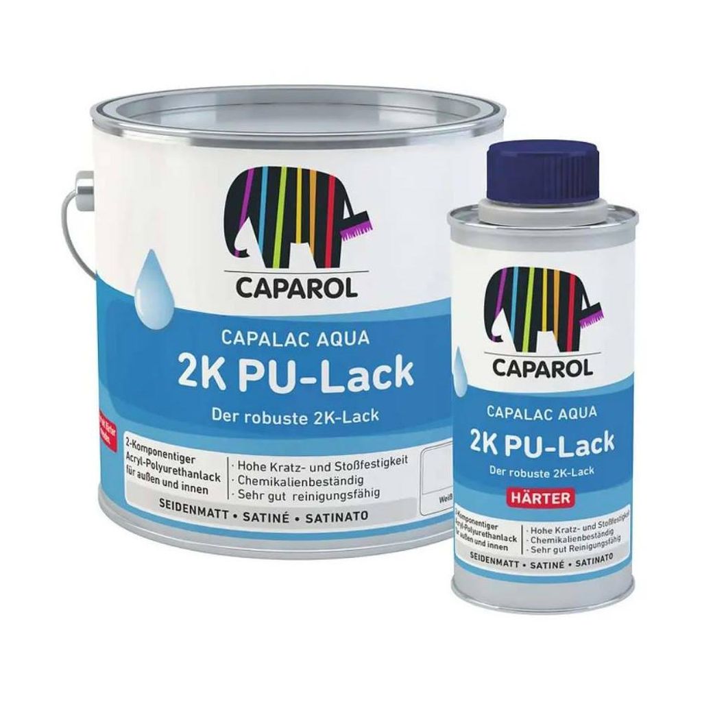 Caparol Capalac Aqua 2K PolyurethanLack, weiß Set Komp. Produktbild 