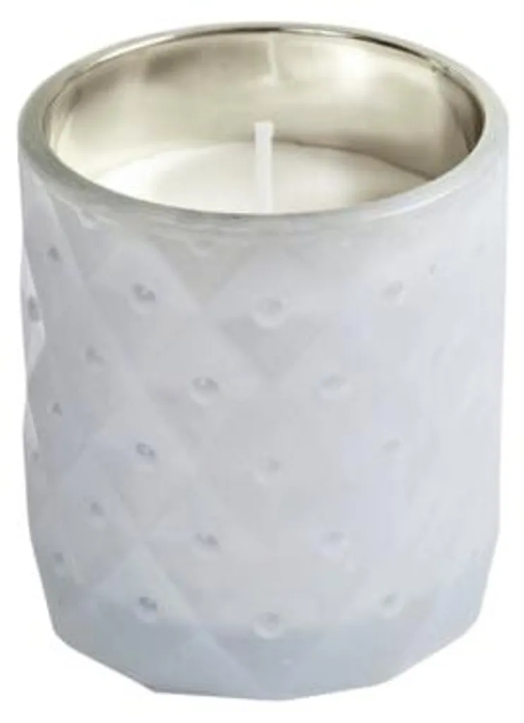 Bougie en verre blanc structuré Spaas : fini les coulures de cire