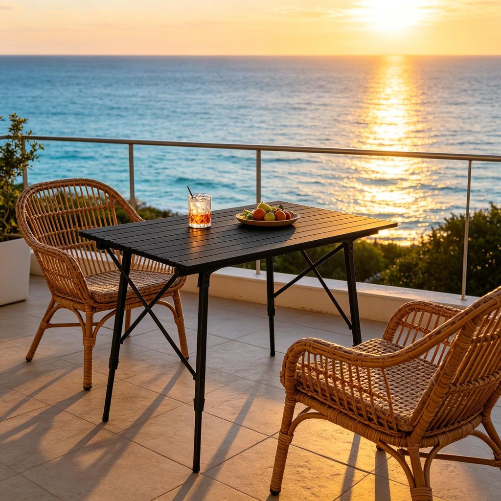 Outdoor-Tisch höhenverstellbar, Campingtisch & Klapptisch, leicht und tragbar für Garten, Camping & Terrasse