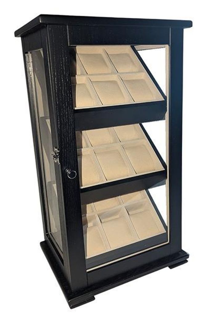 Uhrenvitrine Uhrenbox für 18 Armbanduhren Standvitrine Produktbild 