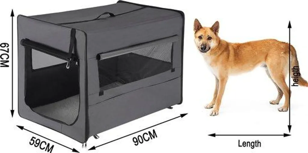 Lit pour chien anti-stress voiture gris avec coussin 90 x 59 x 67 cm