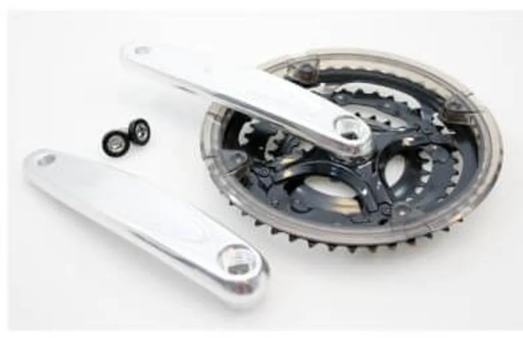 Jeu de manivelles 48/38/28 argent pour transmission de vélo de route