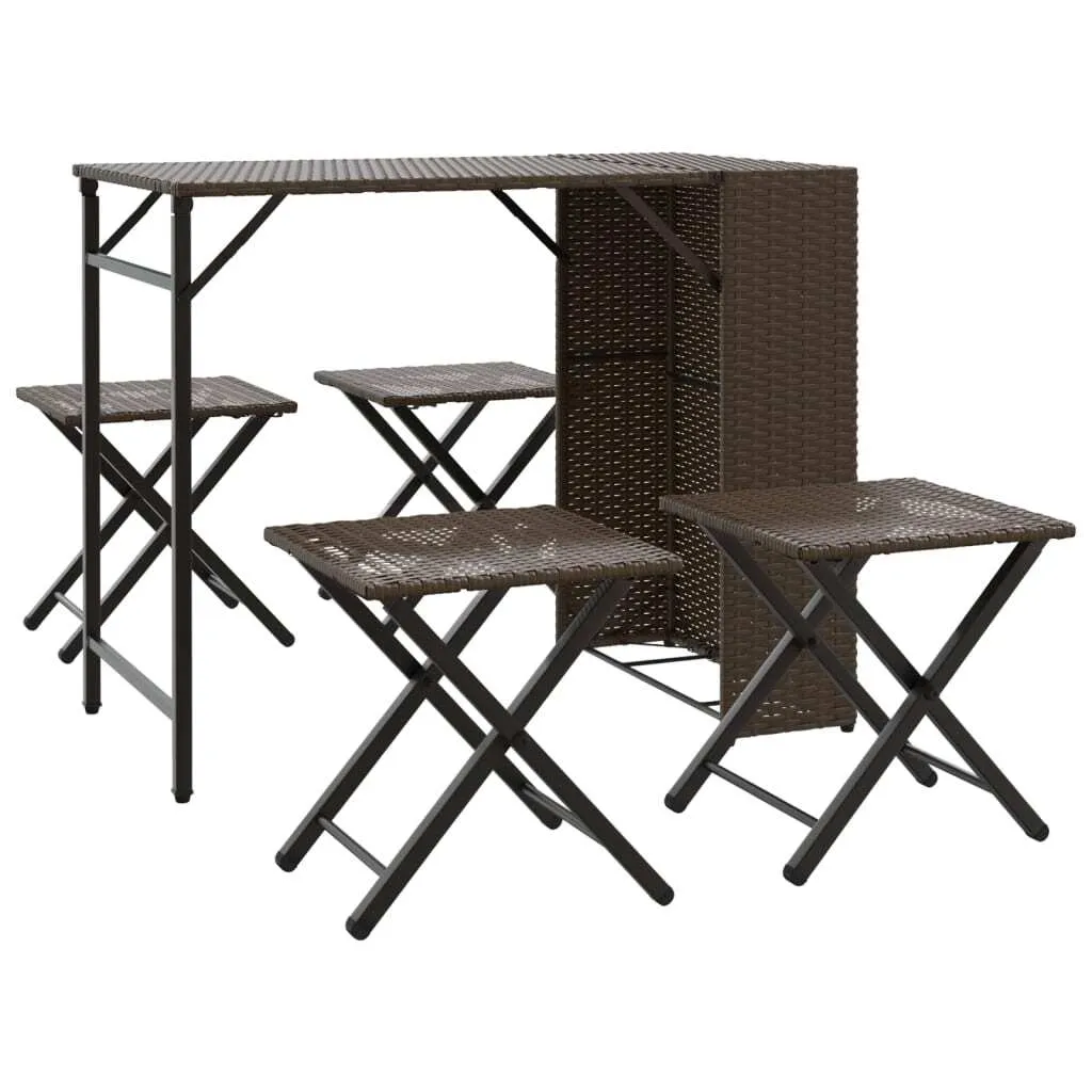 Salon de jardin pliable 5 pièces : fini l'encombrement sur la terrasse