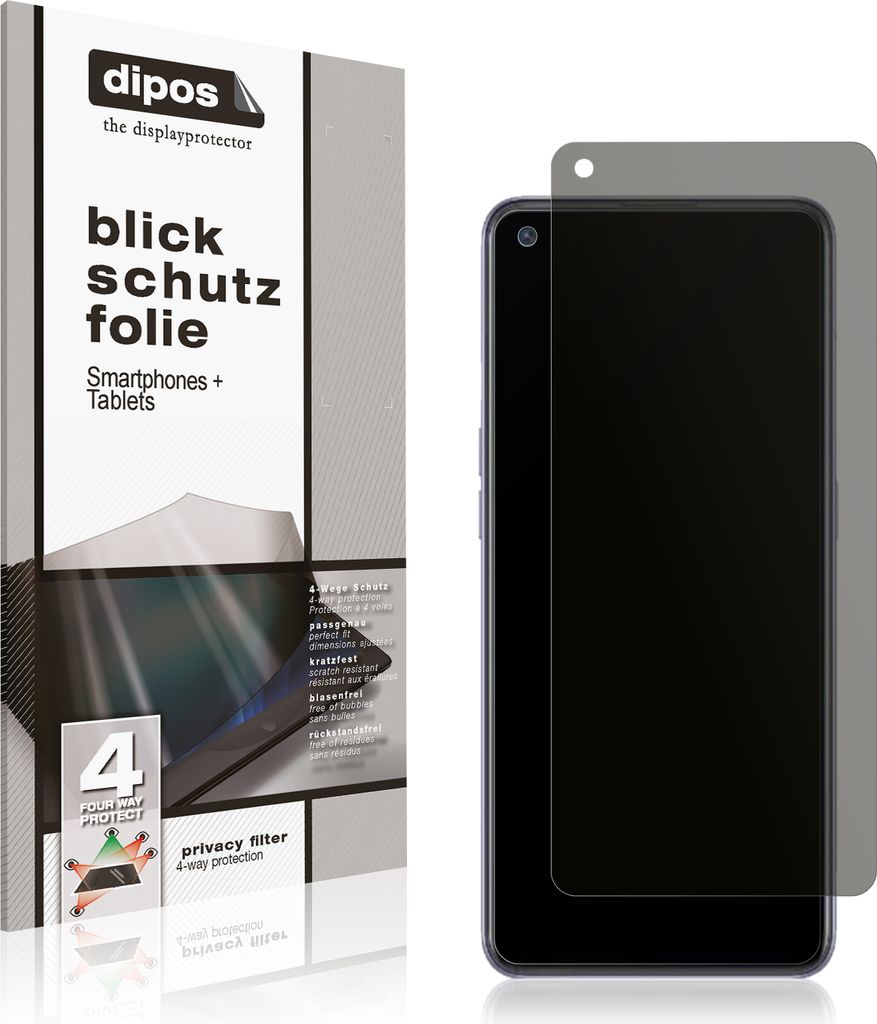 Blickschutzfolie für Oppo Reno6 Lite matt Schutzfolie Folie Display Schutz dipos