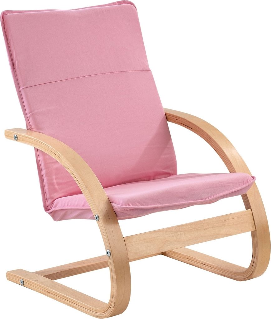 Kindersessel - Pink - Birkenschichtholz - Webstoff Produktbild 