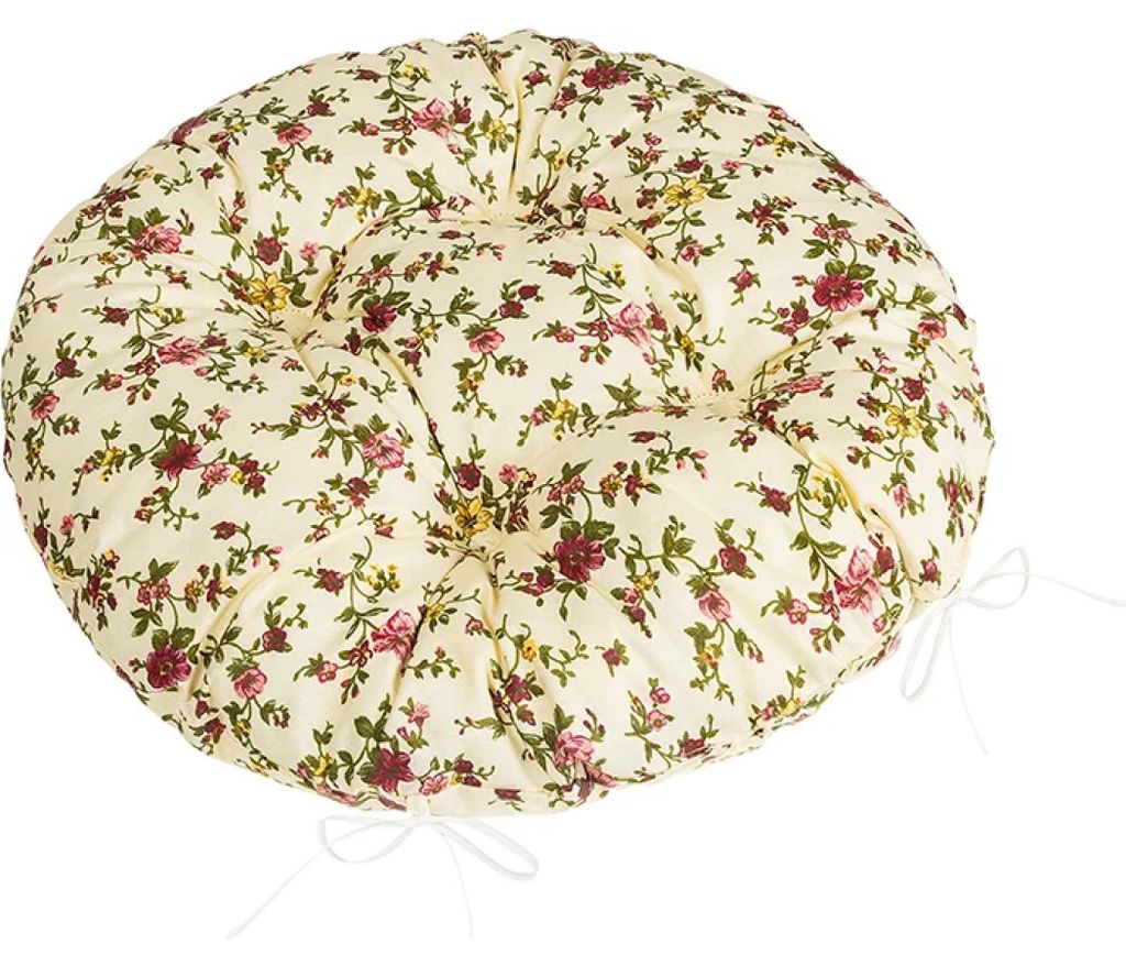Gestepptes Sitzkissen Adele rund - Durchmesser 40 cm - Pink Produktbild 