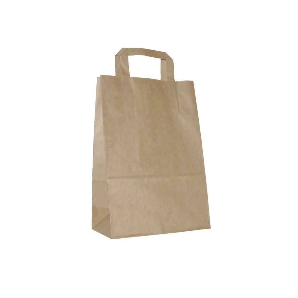 Borsa di Carta Beige 22x11x31 cm - 250 Pezzi Shopper Resistenti AWIH