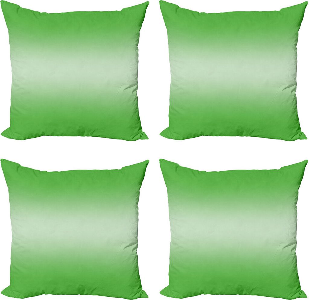ABAKUHAUS Ombre Kissenbezug Set (4 Stück), Digitale Frühlings-Gras-Kunst, Moderner Doppelseitiger Digitaldruck, 45 cm x 45 cm, Grün