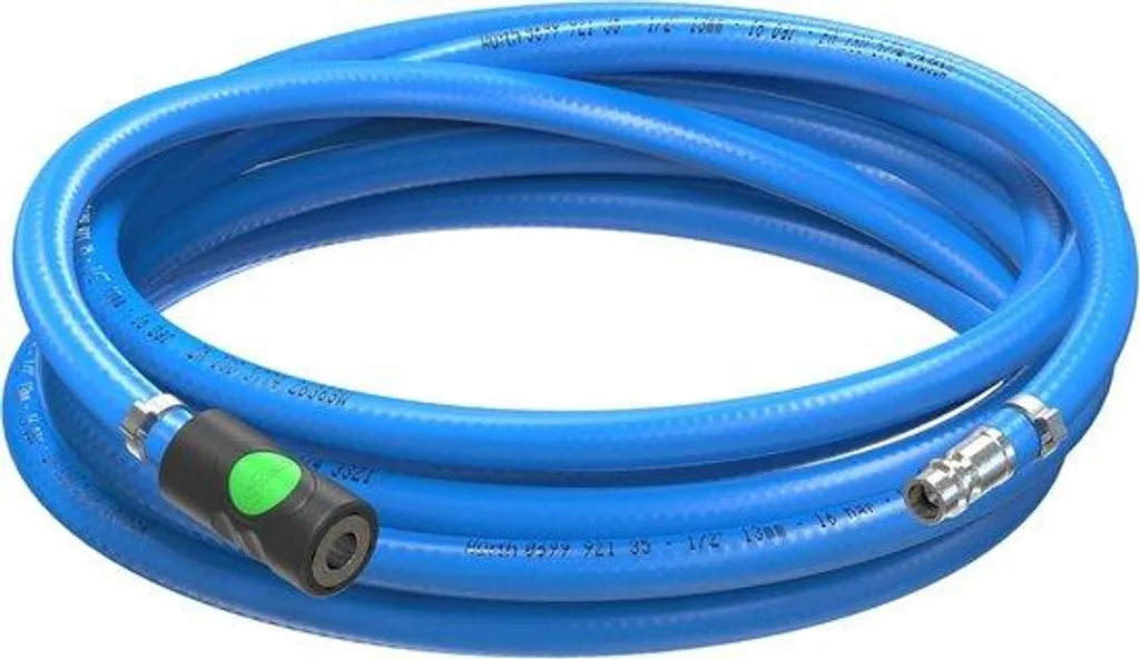 Tuyau compresseur PVC 13 mm anti-coup de fouet avec embout sécurité