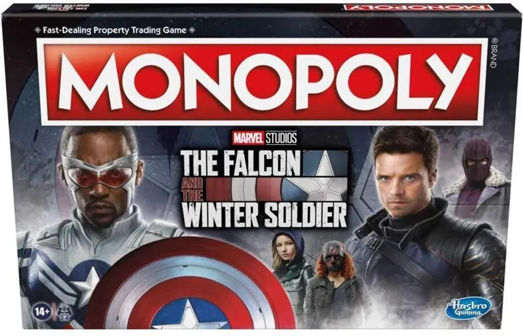 Jeu Monopoly Falcon et le Soldat de l'Hiver pour Soirée Famille Marvel