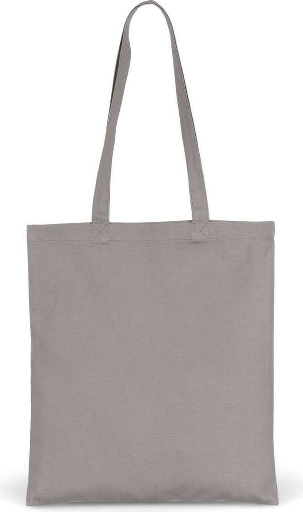 Kimood Shopper Bag Baumwolle Schultertasche Einkaufstasche Tasche, Größe:U, Farbe:Metal Grey