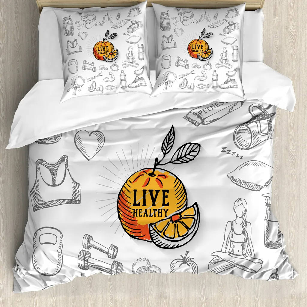 Housse de couette sport 200x200 cm idéale pour chambre ado Live Healthy