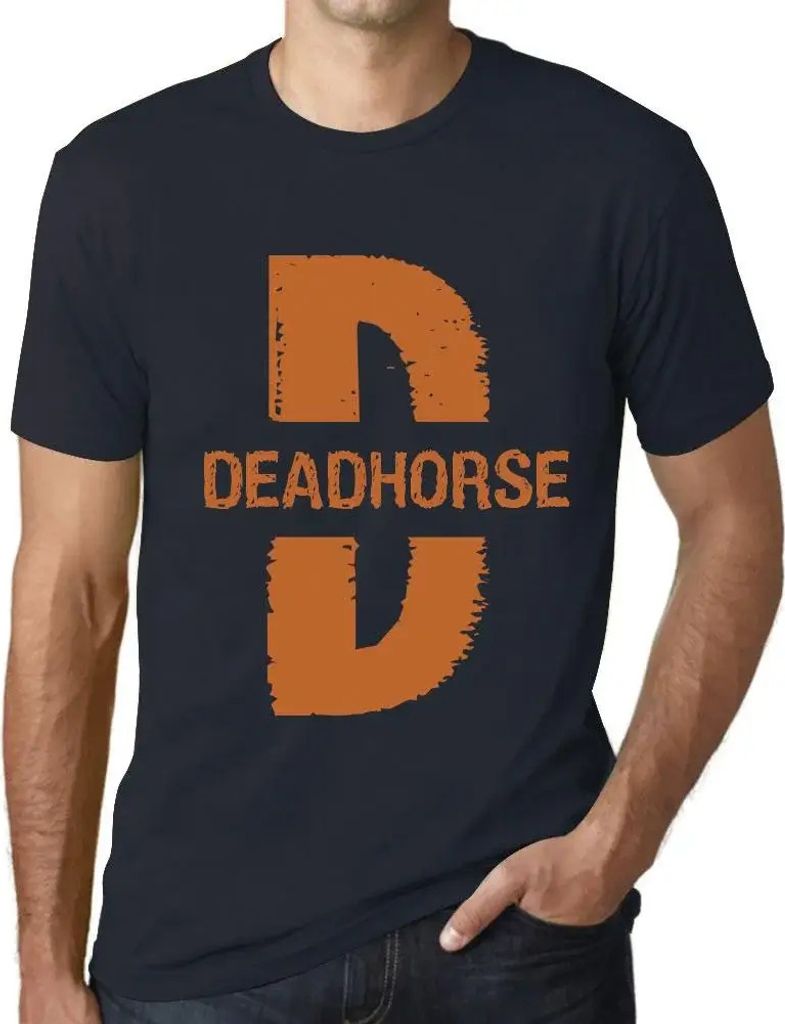Herren Grafik T-Shirt Deadhorse Öko-Verantwortlich Vintage Jahrgang Kurzarm Lustige Druck Geburtstag Geschenk Mann