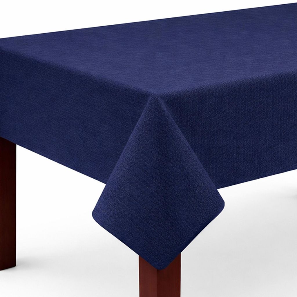 Bestlivings Gartentischdecke ( 130x220cm / Navy ) Weichschaum – wetterfeste Outdoor Tischdecke mit Paspelband, rutschfest & abwischbar – ideal ...