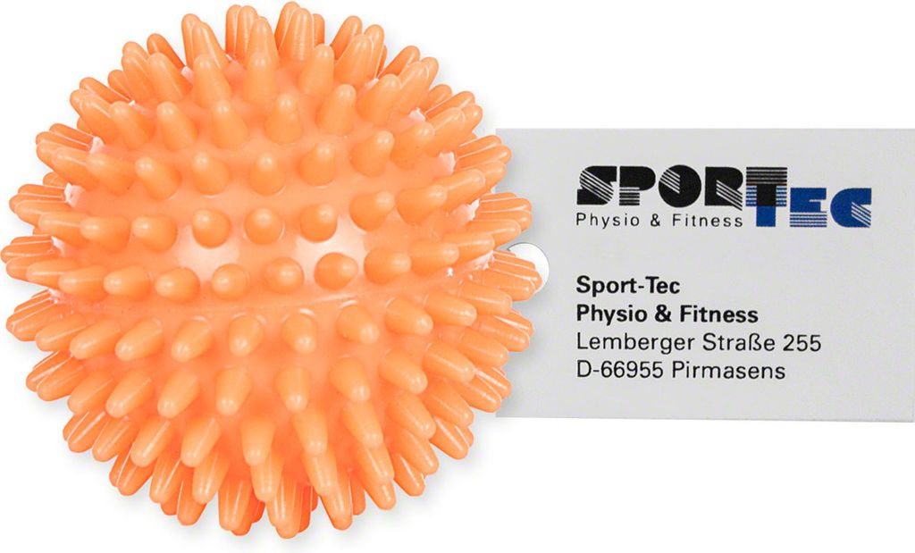 Igelball Massageball Reflexzonen Massage Selbstmassage soft 6 cm neon-orange