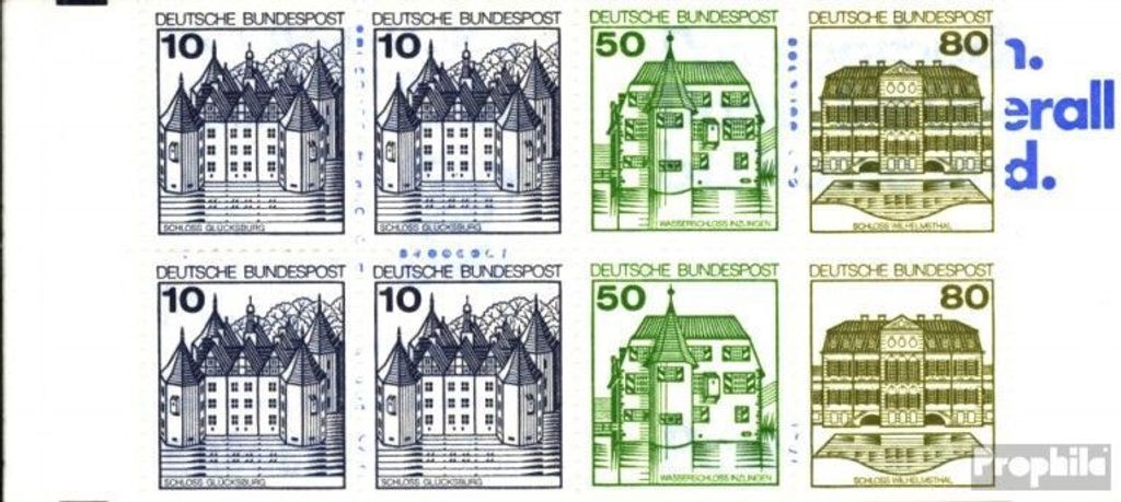 Briefmarken BRD (BR.Deutschland) 1987 Mi MH24l (kompl.Ausg.) postfrisch Burgen und Schlösser