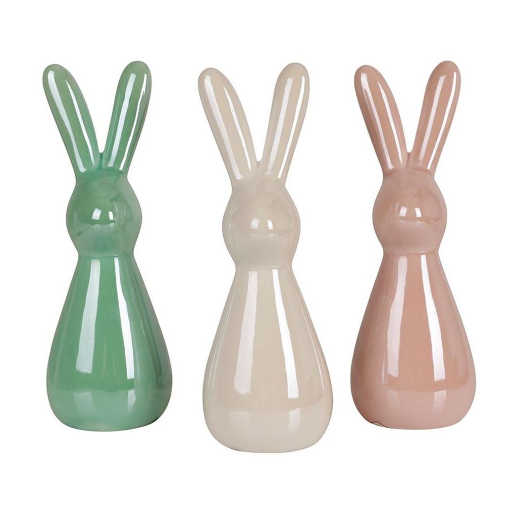 Keramik Osterhase Figur Innendekoration Haushalt Regal Produktbild 