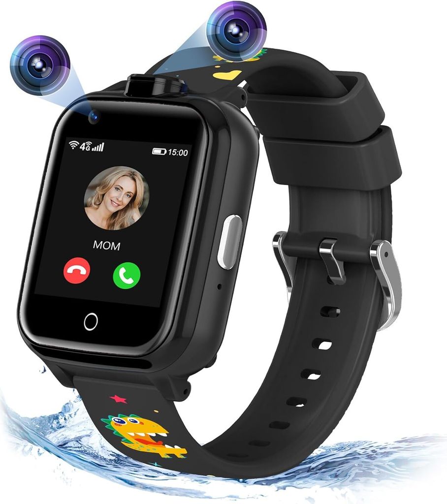 4G Kinder Smartwatch mit GPS und Telefon, Kinder mit SOS, Wecker, Musik-Player, Kamera, Spiele, Kids Smart Watch für 3-14 Jahre Jungen Mädcen