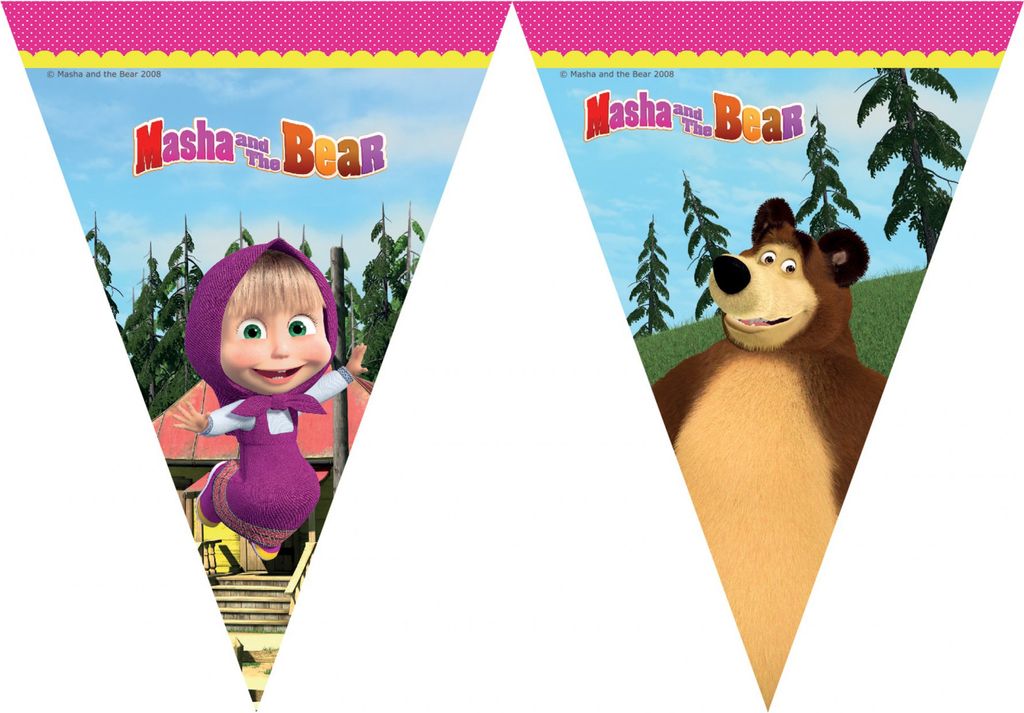 Mascha & Der Bär Ewige Freundschaft Wimpelkette 230cm