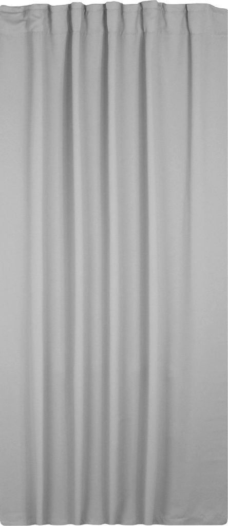 Verdunklungsvorhang weiß grau 295x245 cm Kräuselband extra breit Vorhang Gardine