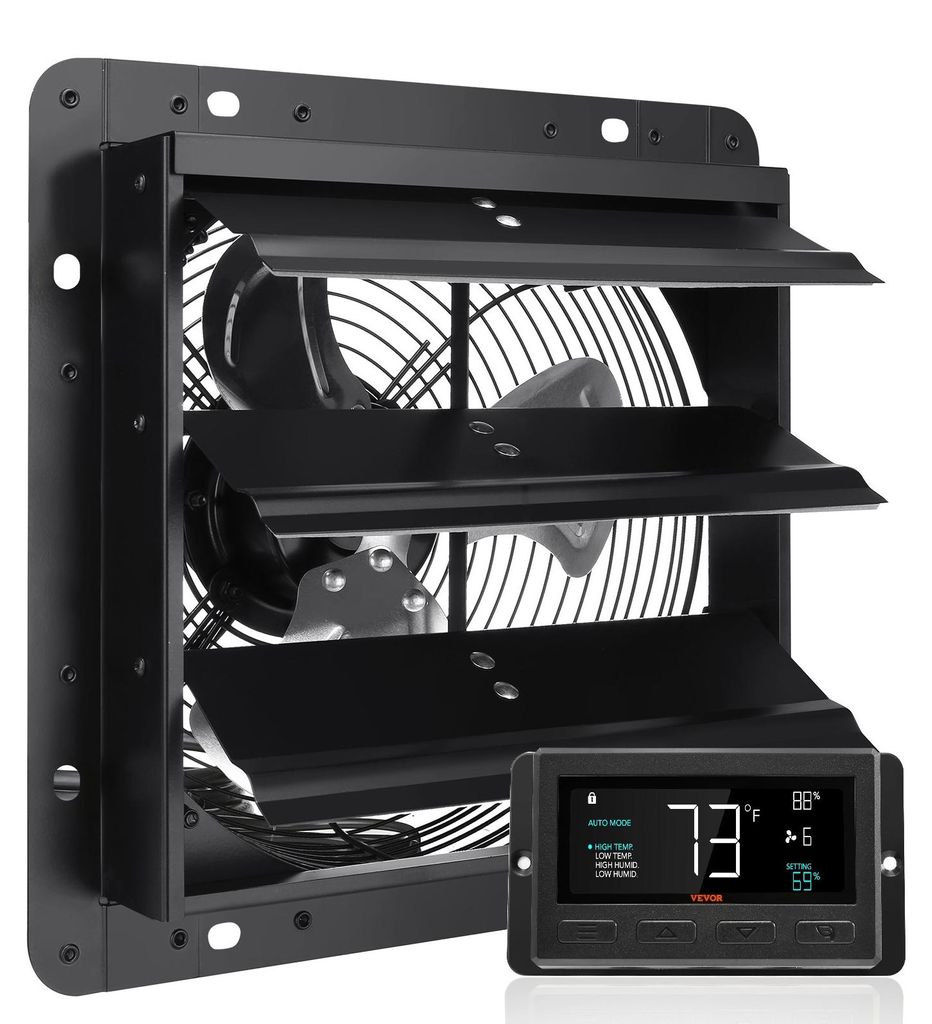 VEVOR Afzuigventilator, 254 mm, temperatuur- en Productafbeelding 