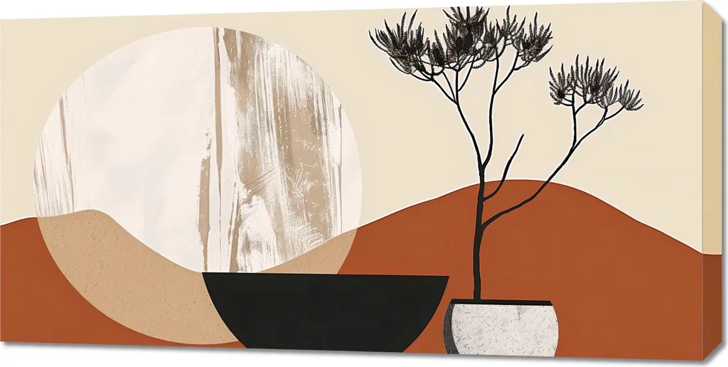 Tableau Abstraction au-dessus de la pièce 100x50 cm - Déco Murale Chic