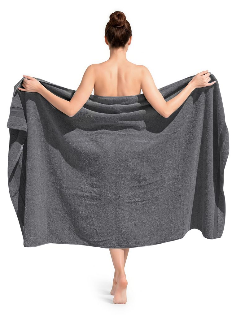 altego Badetuch groß 100x180 cm Schwarz