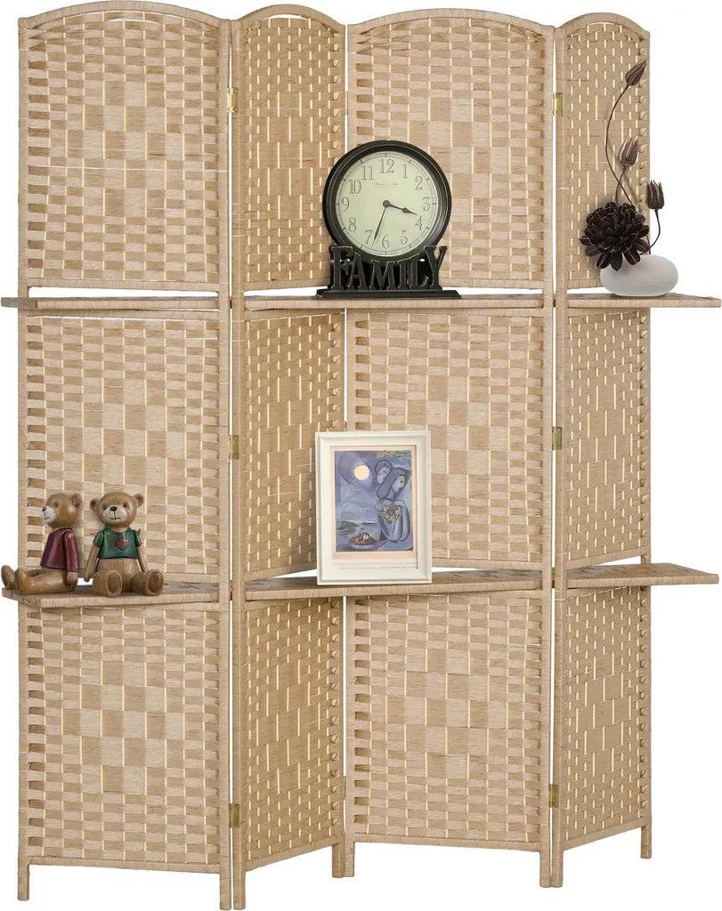 Séparez votre pièce sans travaux avec ce paravent 160x170 cm à étagères