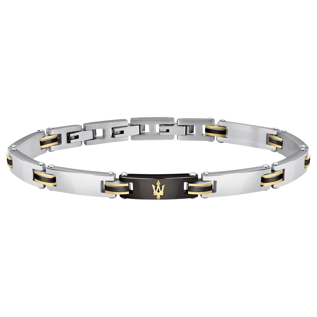 MASERATI BRACELET BLK CERAMIC YG 100% Edelstahl silber