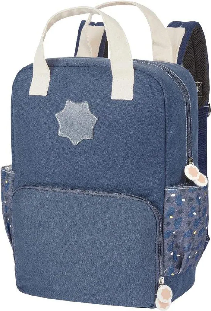Sac à langer multi-poches bleu avec tapis de change et attaches pro