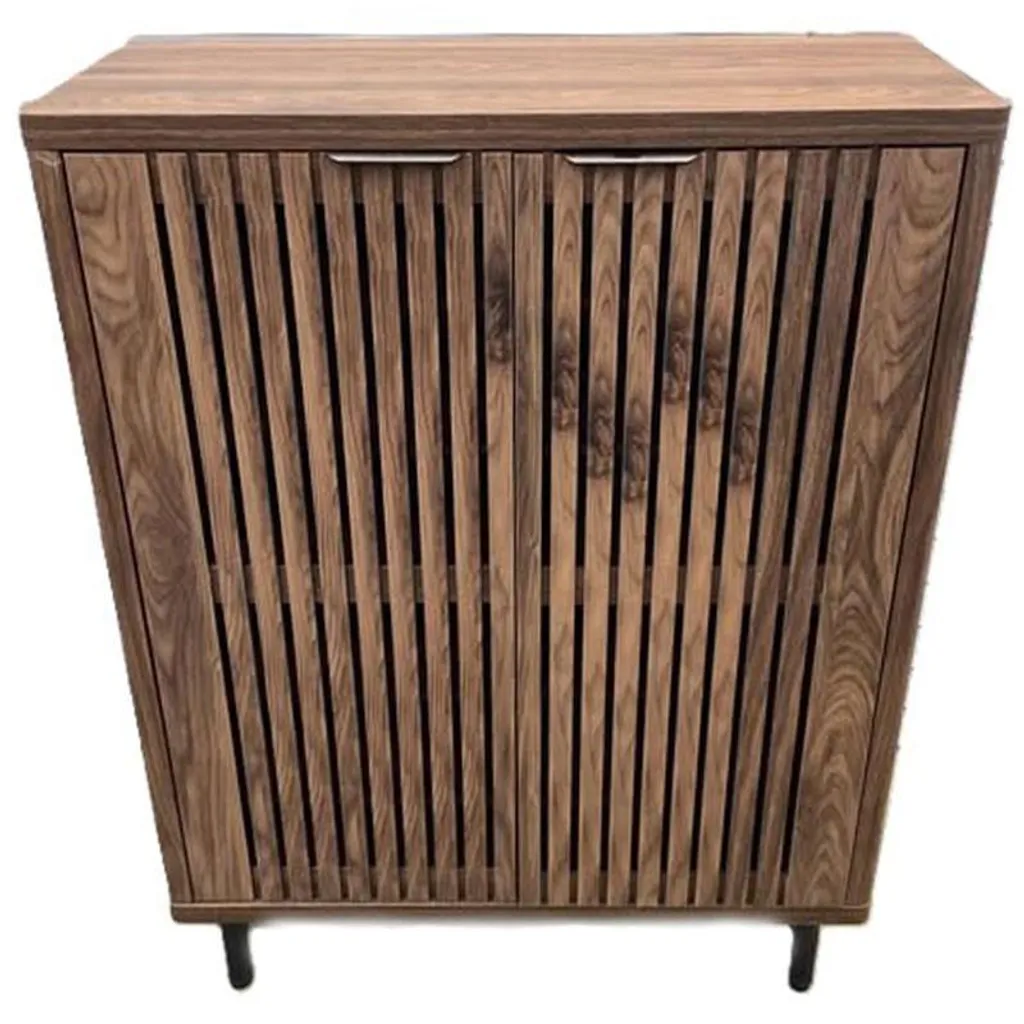 Armoire 6 Niveaux avec Portes 110 cm - Meuble Marron Grande Capacité