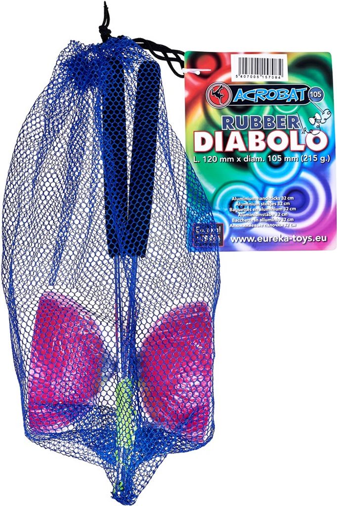 Diabolo Acrobat Couleurs Assorties - Jeu D'Adresse Avec Baguettes En Aluminium