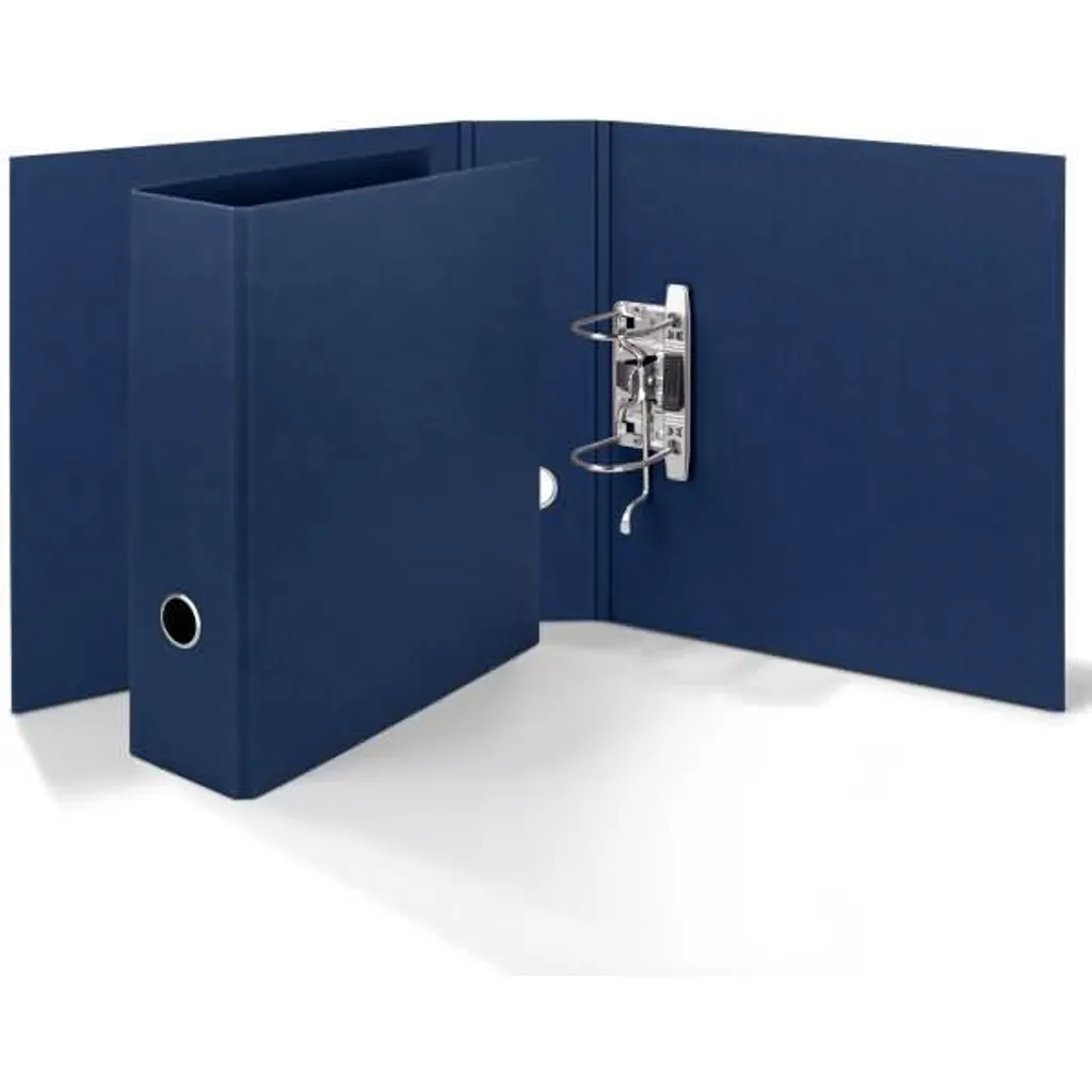 Classeur ROESSLER PAPIER 8 cm dos Navy - Mécanisme robuste et durable