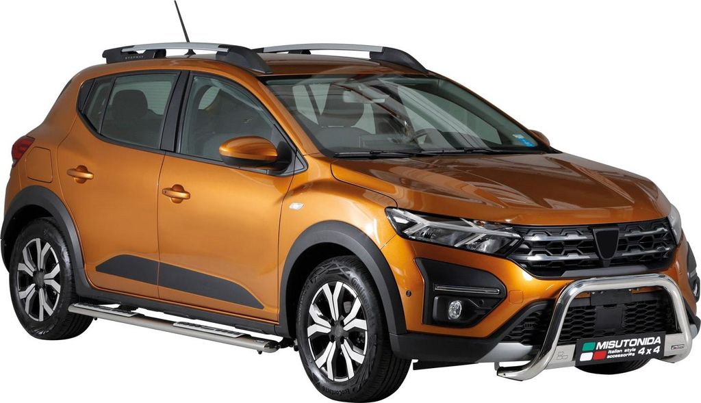 Stahl Seitenschweller Schwellerrohre für Dacia Sandero Stepway 2021-2025 Grau